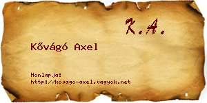 Kővágó Axel névjegykártya